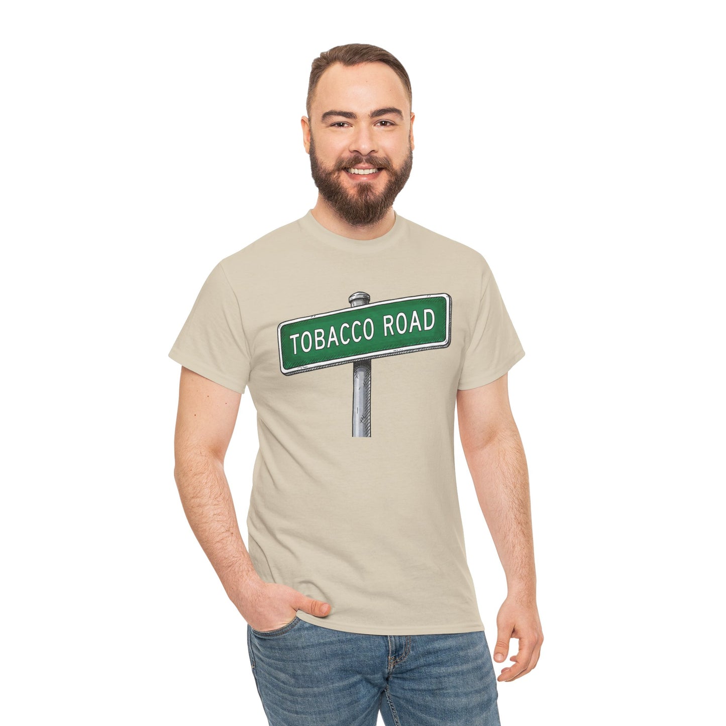 Tobacco Road Street Sign Tee | Vintage Urban Graphic Tee