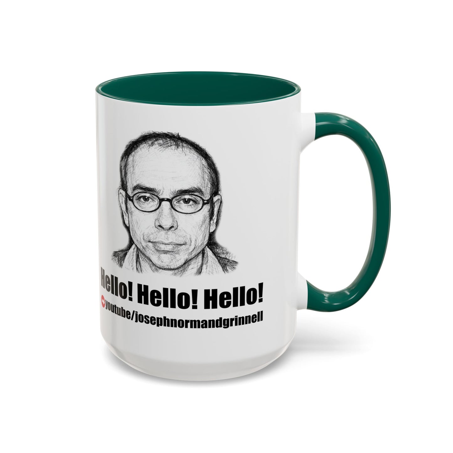 Mug - 11oz, 15oz | Joe Grinnell | Hello! Hello! Hello! - Youtube link
