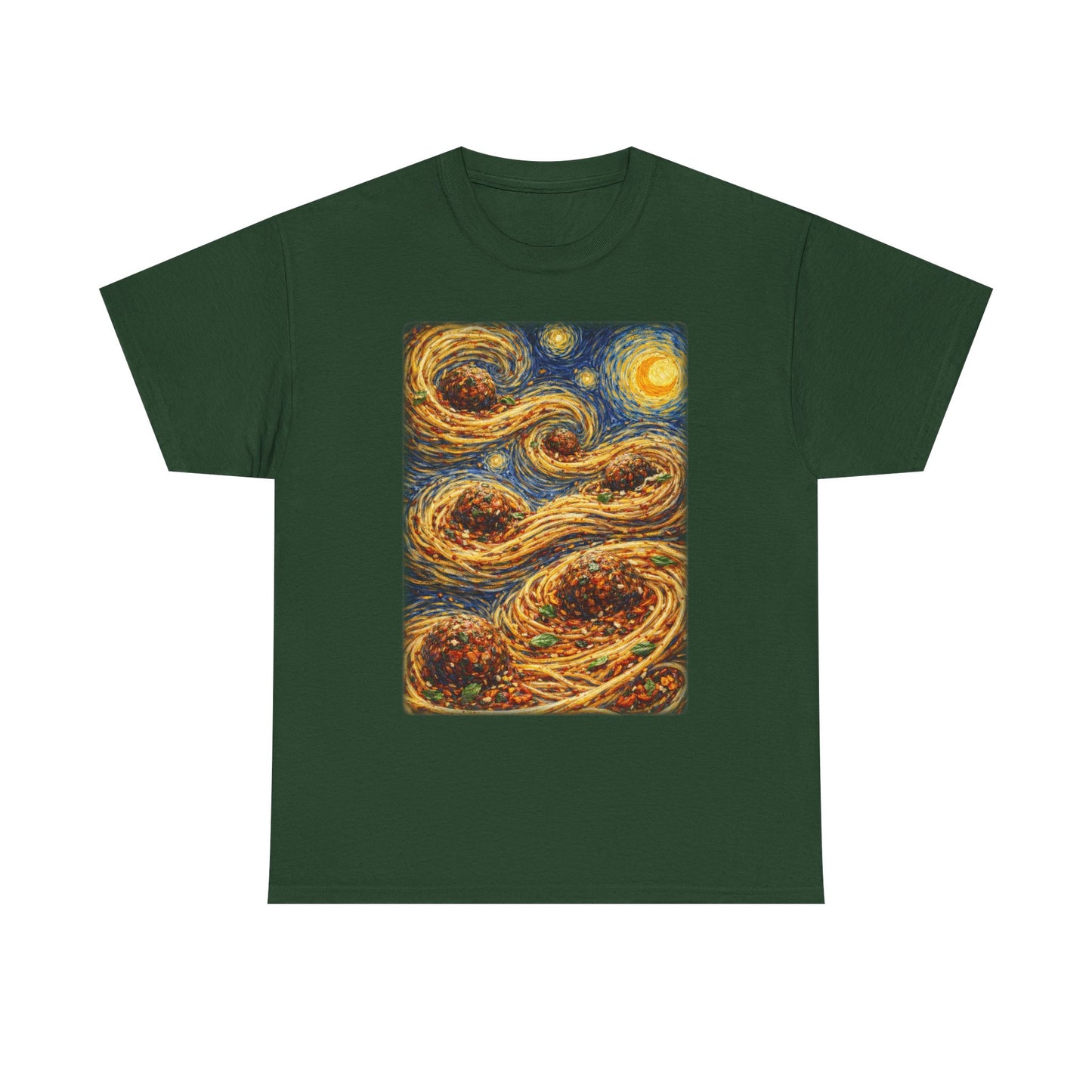 Spaghetti Night Van Gogh Inspired Swirl Tee |  Starry Night Sky Art
