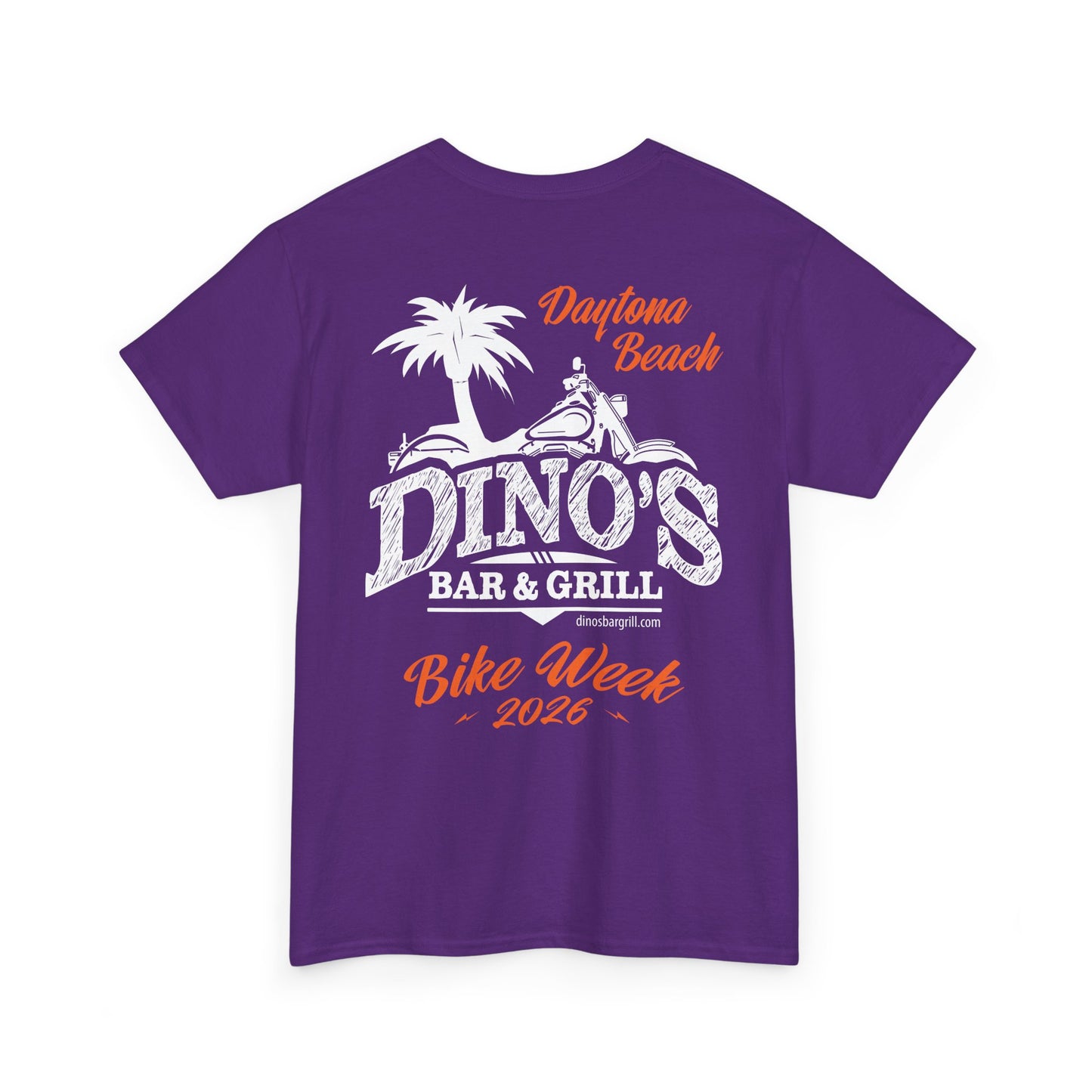 2-Sided T‑Shirt | Bike Week 2026 | Dino's Bar & Grill | Daytona Beach