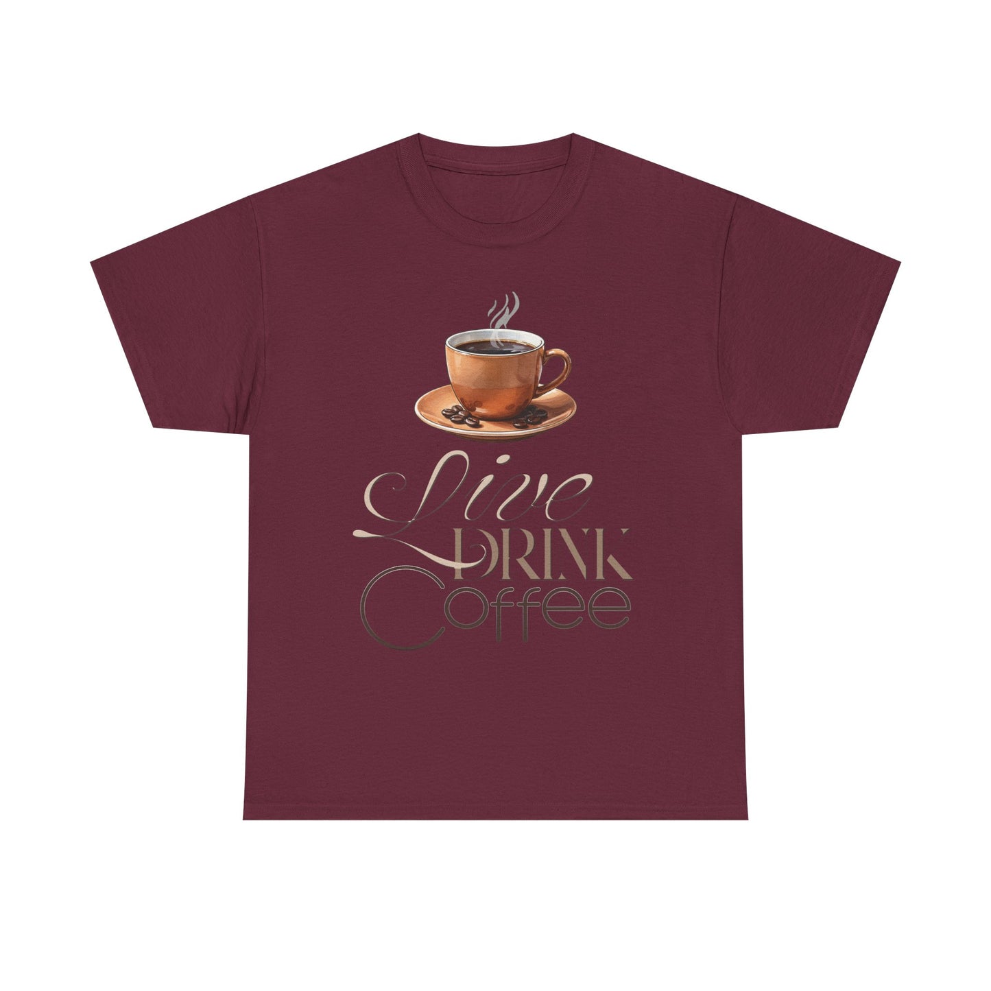 Live Drink Coffee Cup illustration Tee