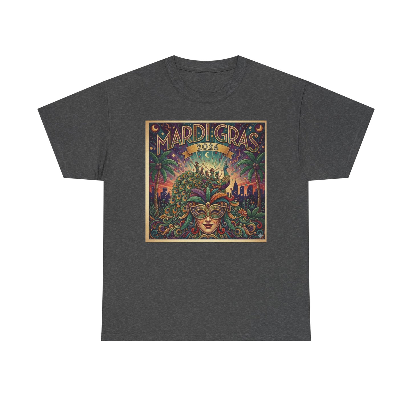 Mardi Gras 2026 | Mask Festival Tee | Fat Tuesday