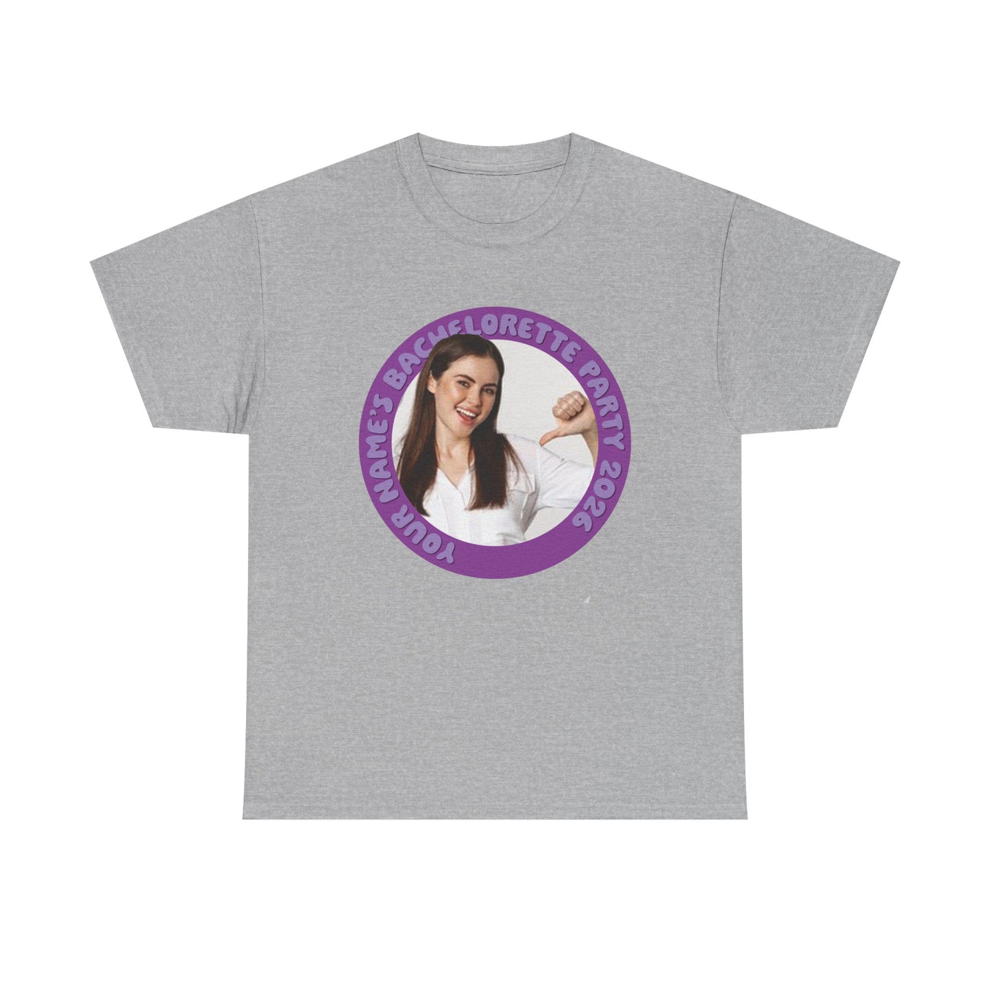 Bachelorette Party Photo Tee | Custom Photo, Name & Year Circle