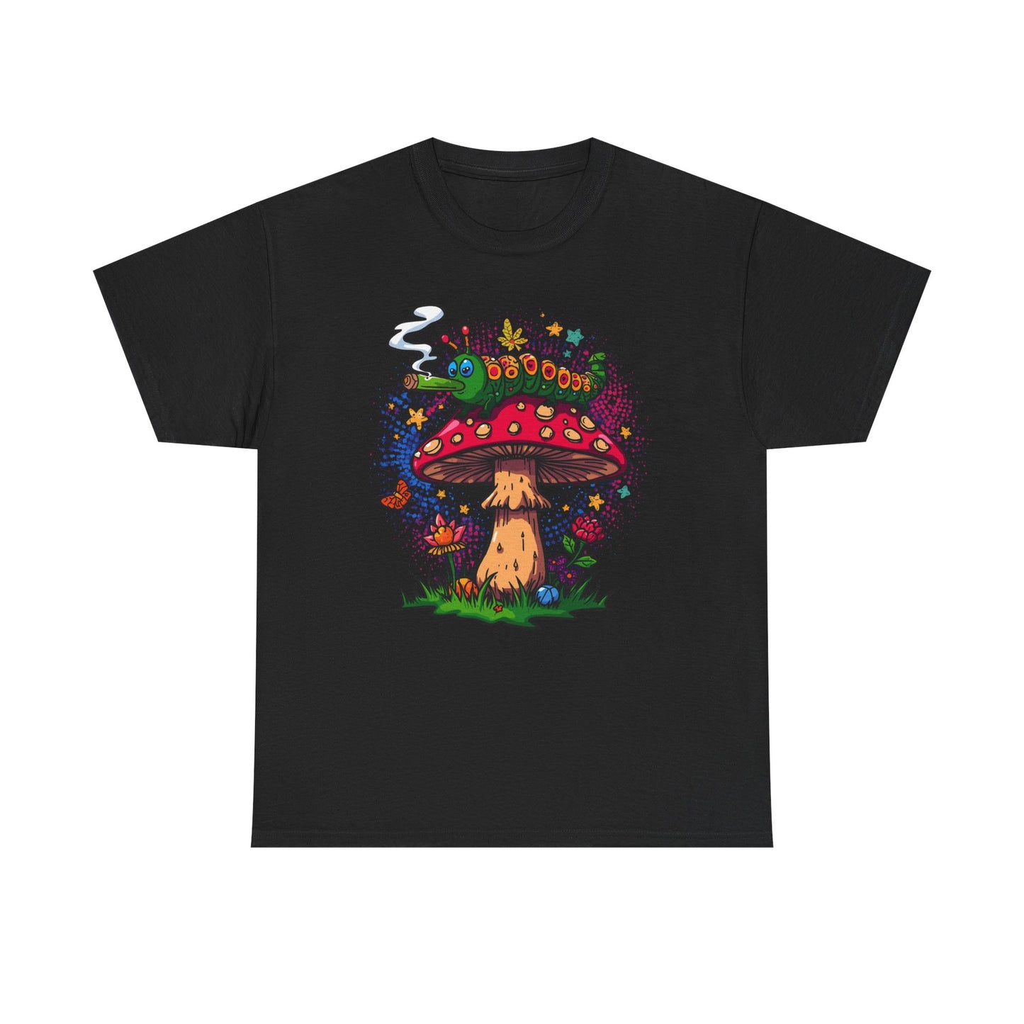 Psychedelic Mushroom Illustration Tee | Trippy Toadstool Graphic T-Shirt