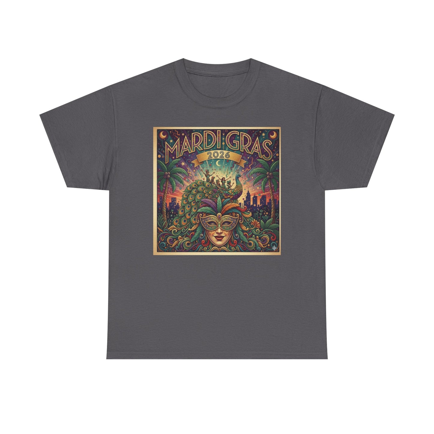 Mardi Gras 2026 | Mask Festival Tee | Fat Tuesday