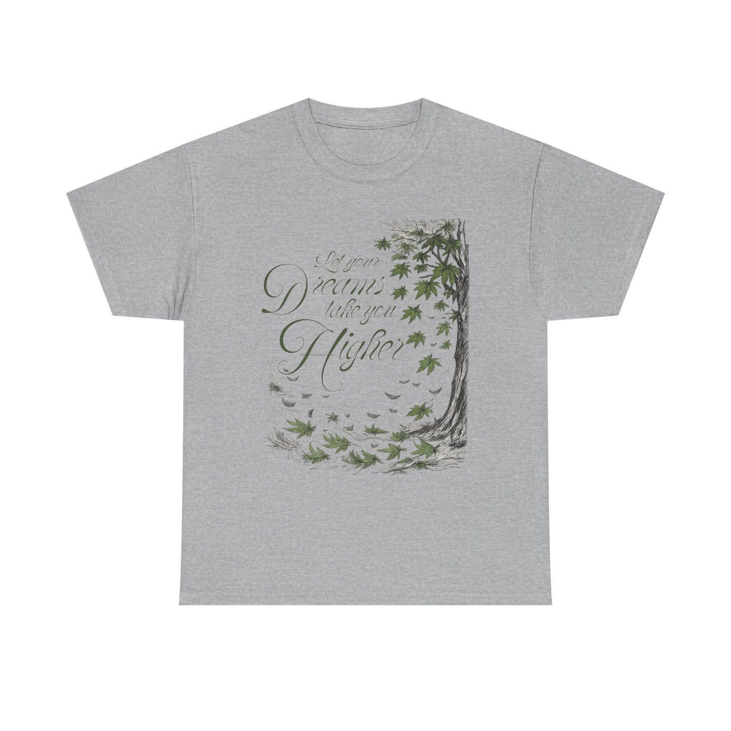 Falling Maple Leaves Tree Tee | Inspirational Script Quote Shirt