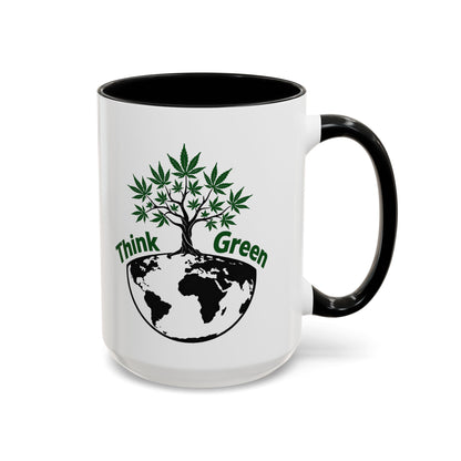Think Green Tree Earth mug | Accent Coffee Mug 11oz 15oz