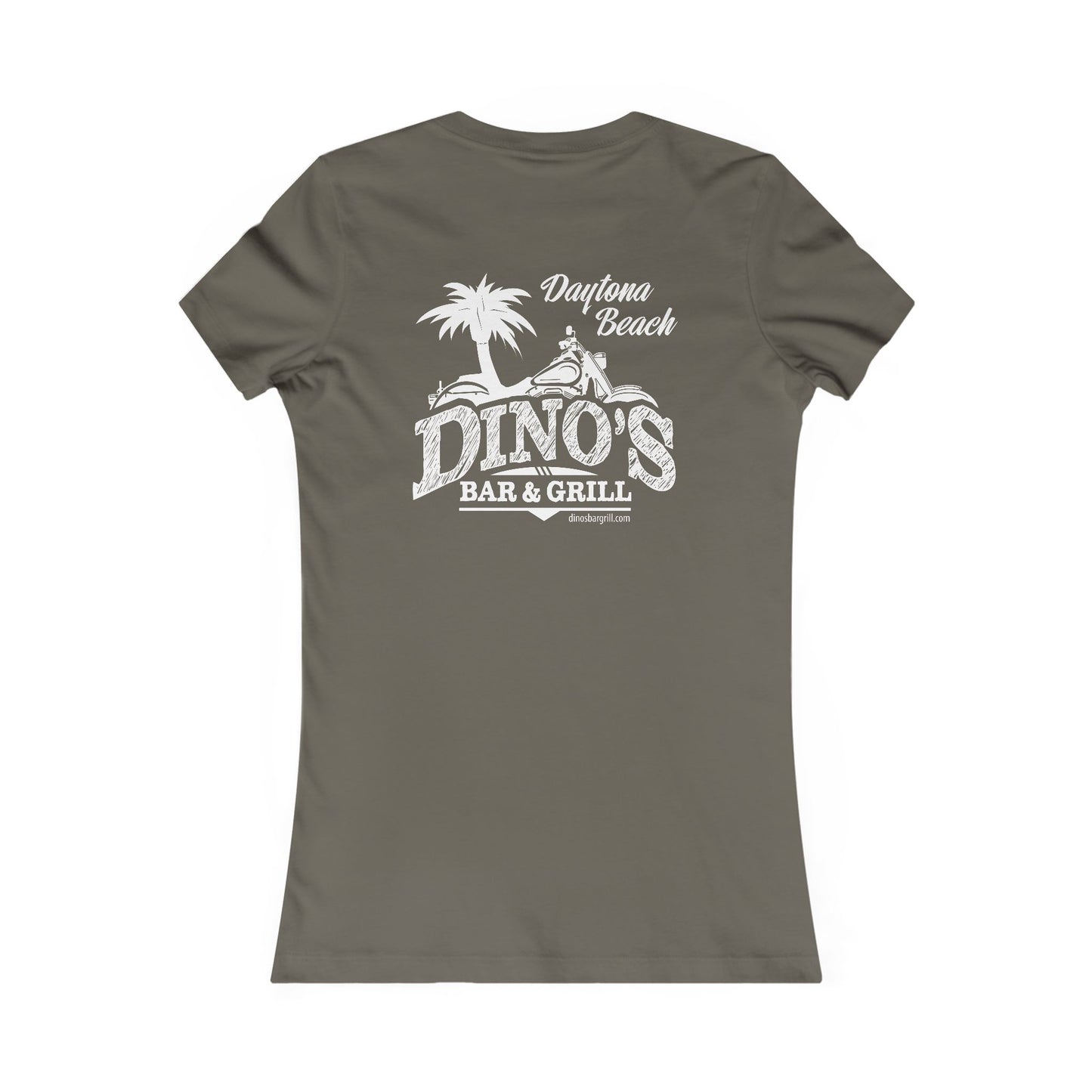 2 Sided Women's Tee | Dino's Bar & Grill | Daytona Beach