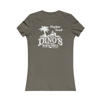 2 Sided Women's Tee | Dino's Bar & Grill | Daytona Beach