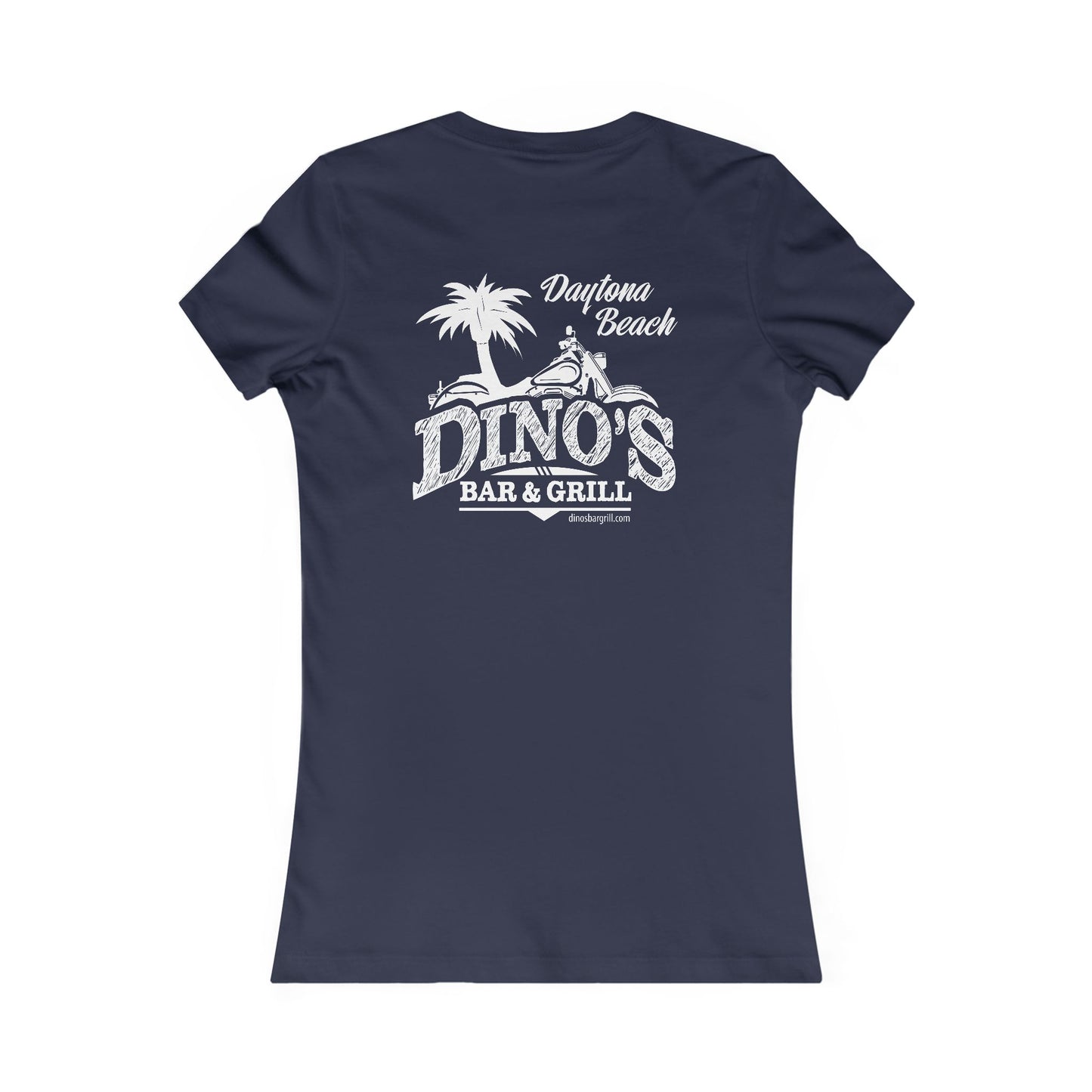 2 Sided Women's Tee | Dino's Bar & Grill | Daytona Beach