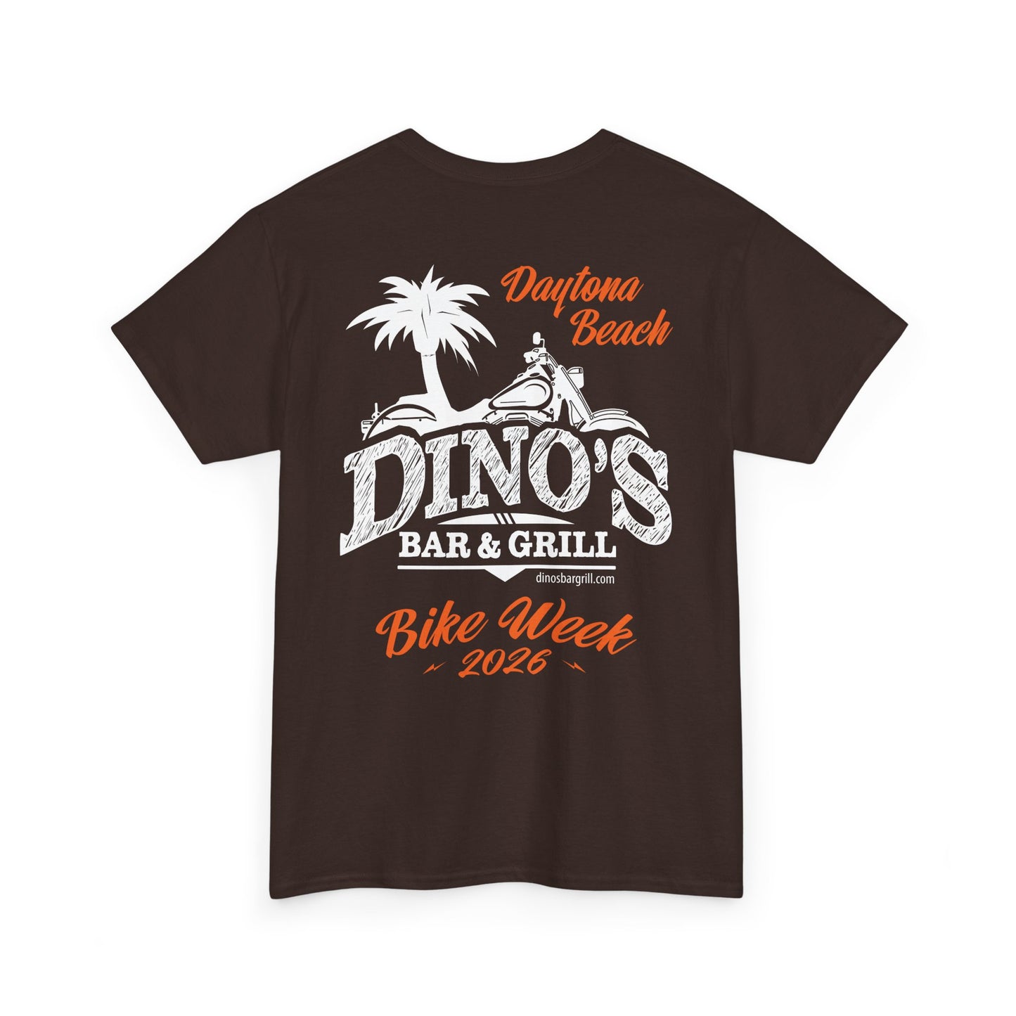 2-Sided T‑Shirt | Bike Week 2026 | Dino's Bar & Grill | Daytona Beach