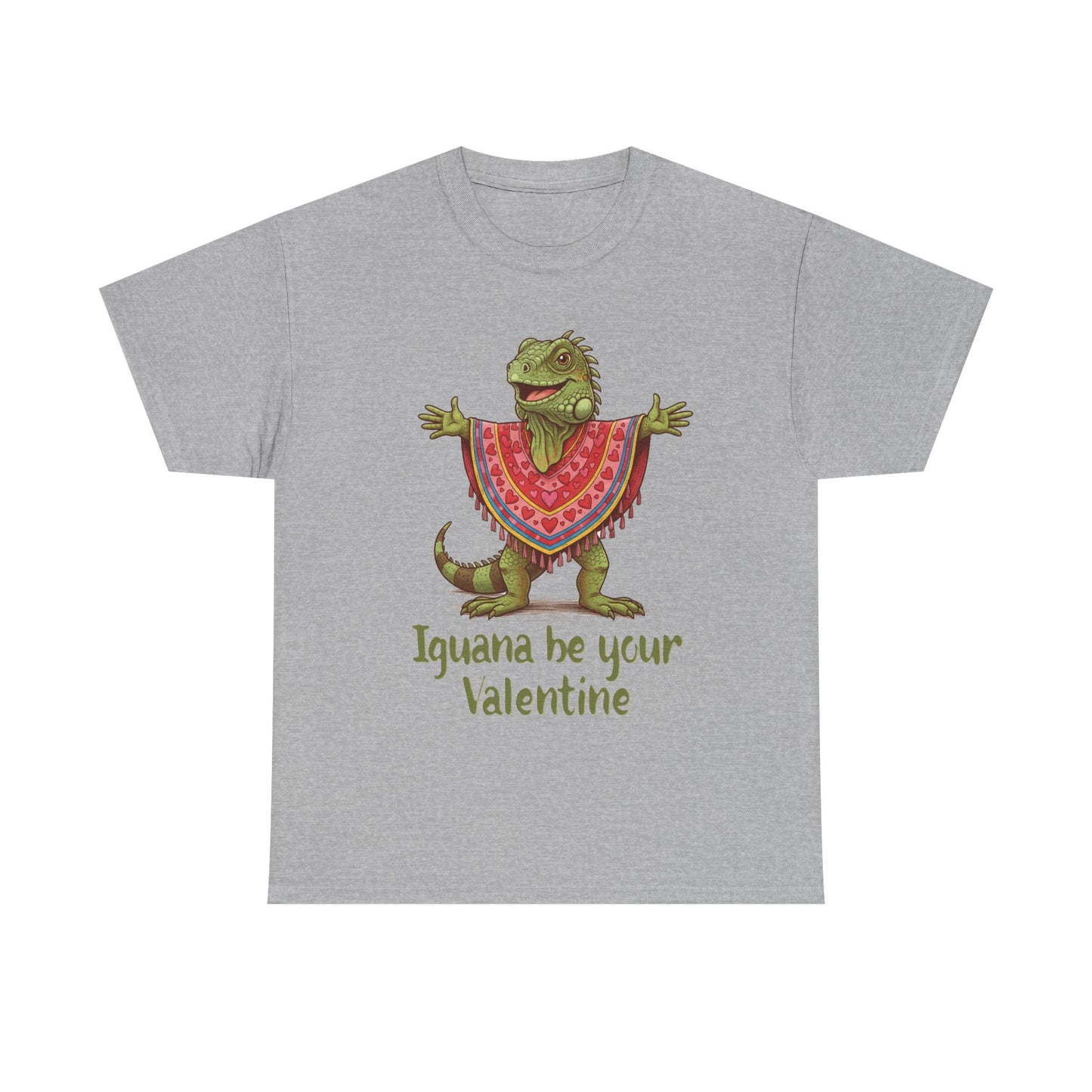 Valentines Day ! "Iguana be your Valentine" Tee | Happy Iguana in Heart Poncho | Valentines Gift