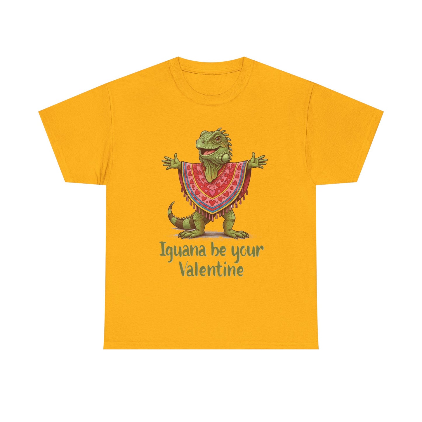 Valentines Day ! "Iguana be your Valentine" Tee | Happy Iguana in Heart Poncho | Valentines Gift