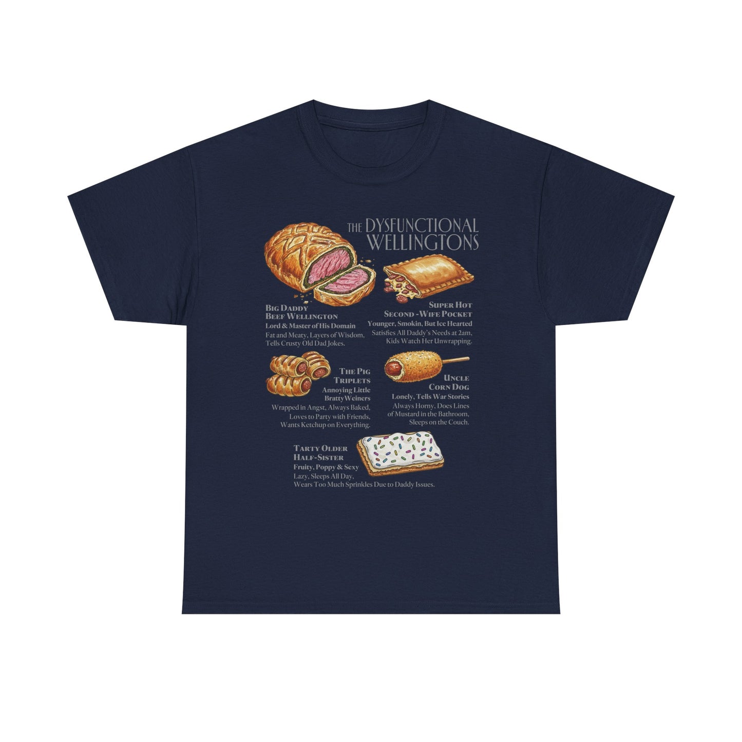 Beef Wellington Family Illustration Tee | Culinary Food T-Shirt