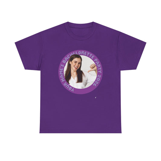 Bachelorette Party Photo Tee | Custom Photo, Name & Year Circle
