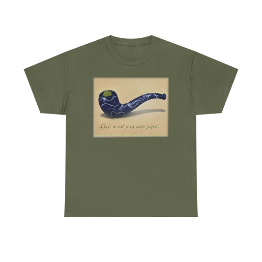 This is not a pipe, in the style of "La Trahison des Images" Marijuana T-Shirt | Ceci n'est pas une pipe art print