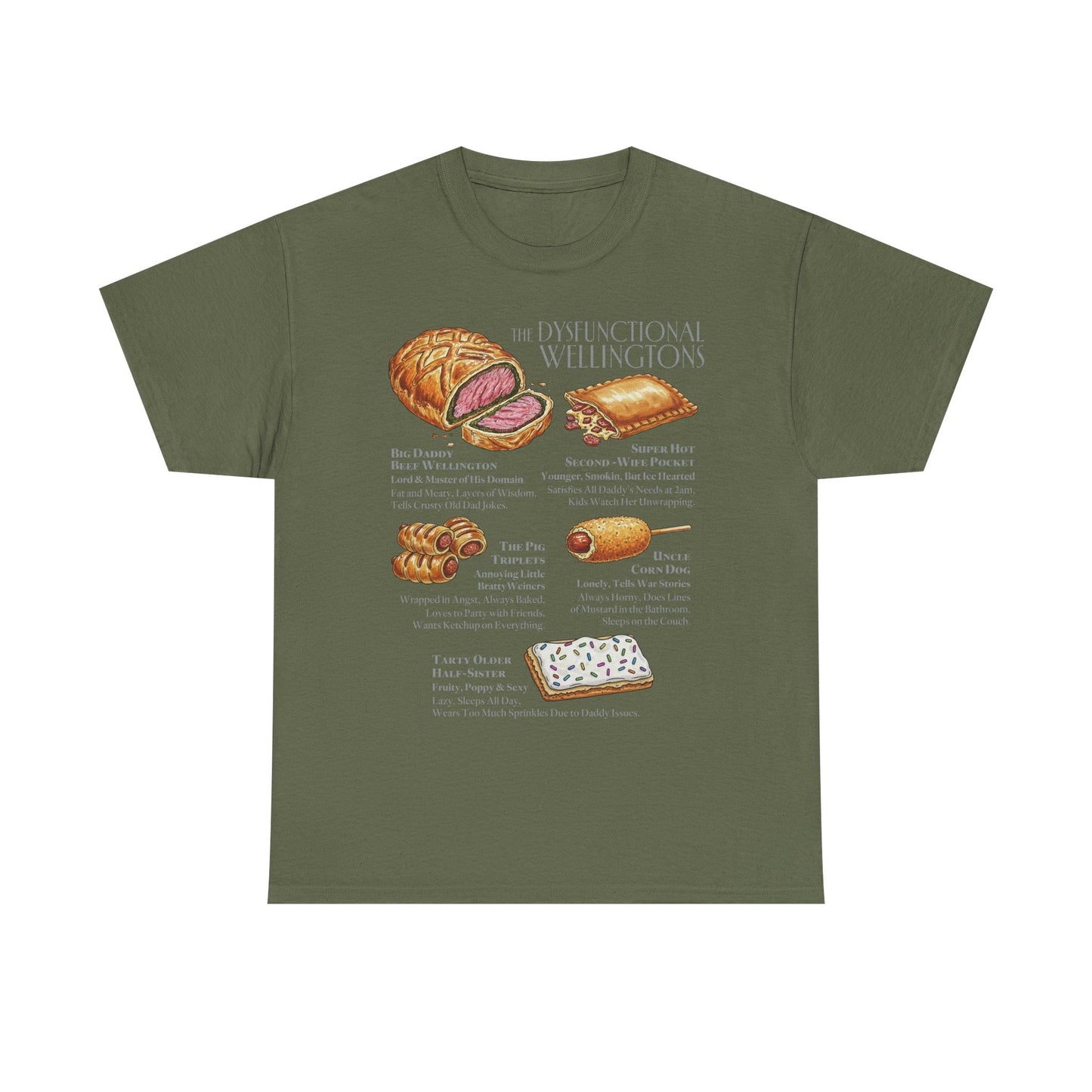 Beef Wellington Family Illustration Tee | Culinary Food T-Shirt