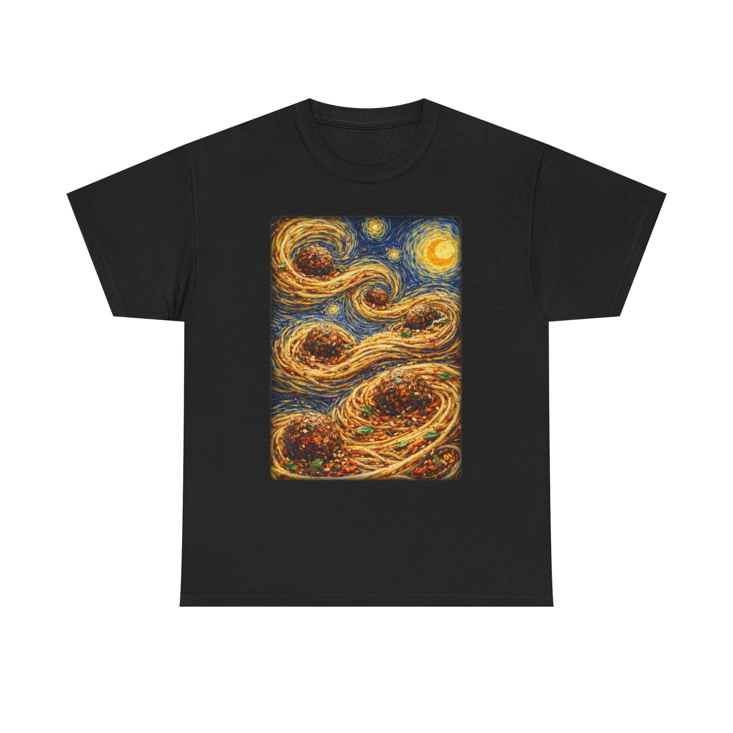 Spaghetti Night Van Gogh Inspired Swirl Tee |  Starry Night Sky Art