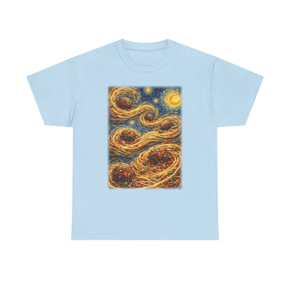 Spaghetti Night Van Gogh Inspired Swirl Tee |  Starry Night Sky Art