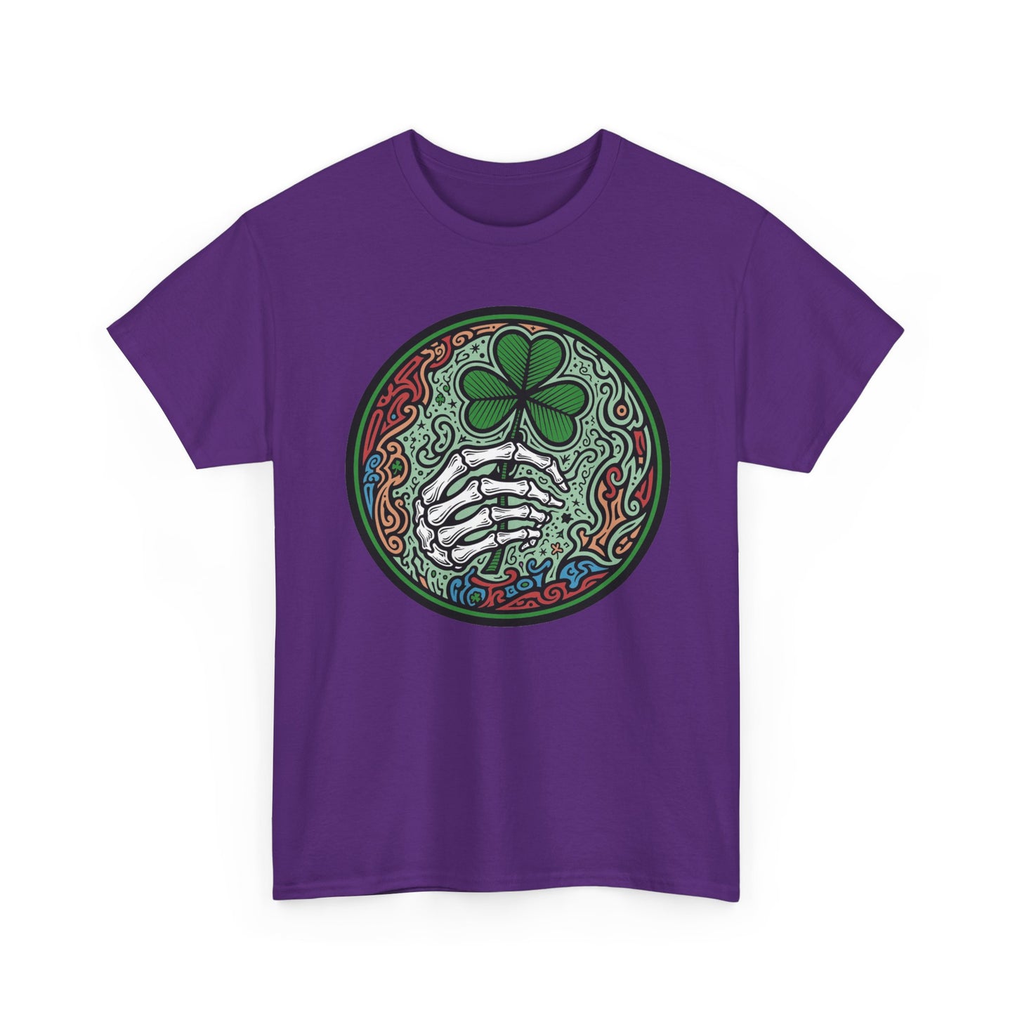 St. Patrick’s Day Skeleton Hand with Shamrock T‑Shirt
