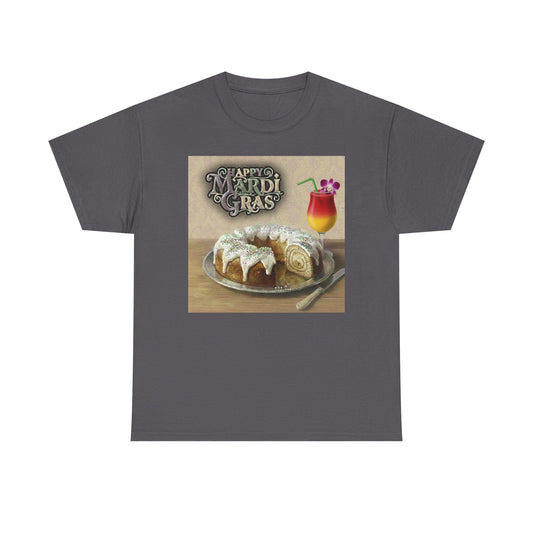 Mardi Gras King Cake and Drink | Happy Mardi Gras Fat Tuesday