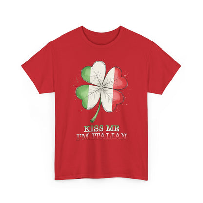 St. Patrick’s Day Kiss Me I'm Italian Shamrock T‑Shirt