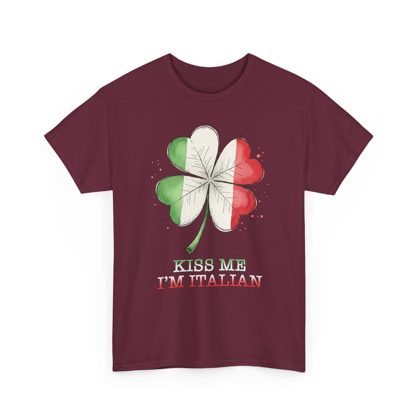 St. Patrick’s Day Kiss Me I'm Italian Shamrock T‑Shirt