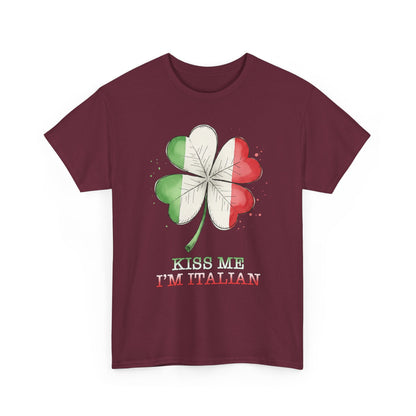 St. Patrick’s Day Kiss Me I'm Italian Shamrock T‑Shirt