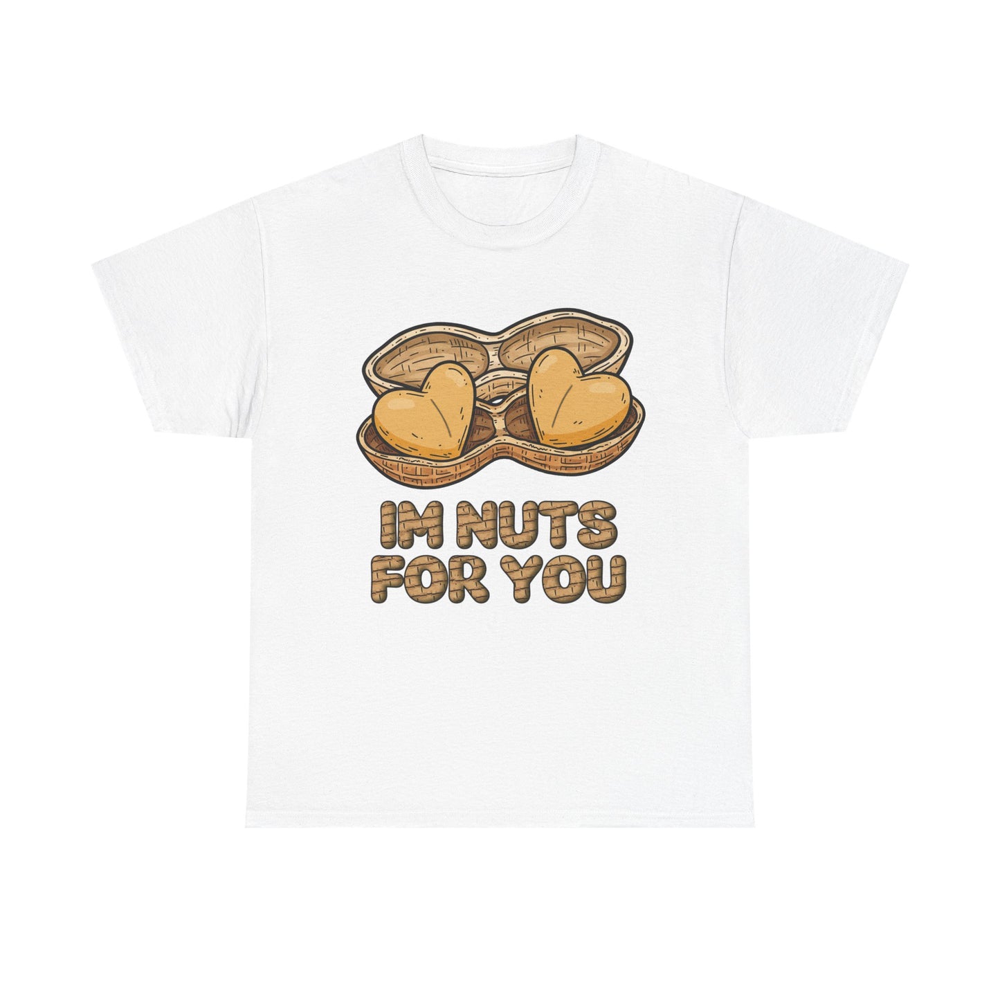 Valentines Day ! "Im Nuts for You" Tee | Heart shaped peanuts | Valentines Gift
