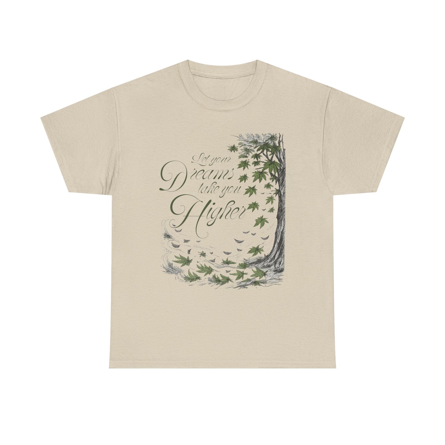 Falling Maple Leaves Tree Tee | Inspirational Script Quote Shirt