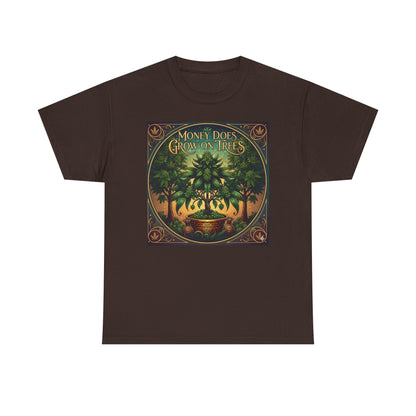 Money Does Grow On TreesMarijuana  tee | vintage cannabis money tree illustration