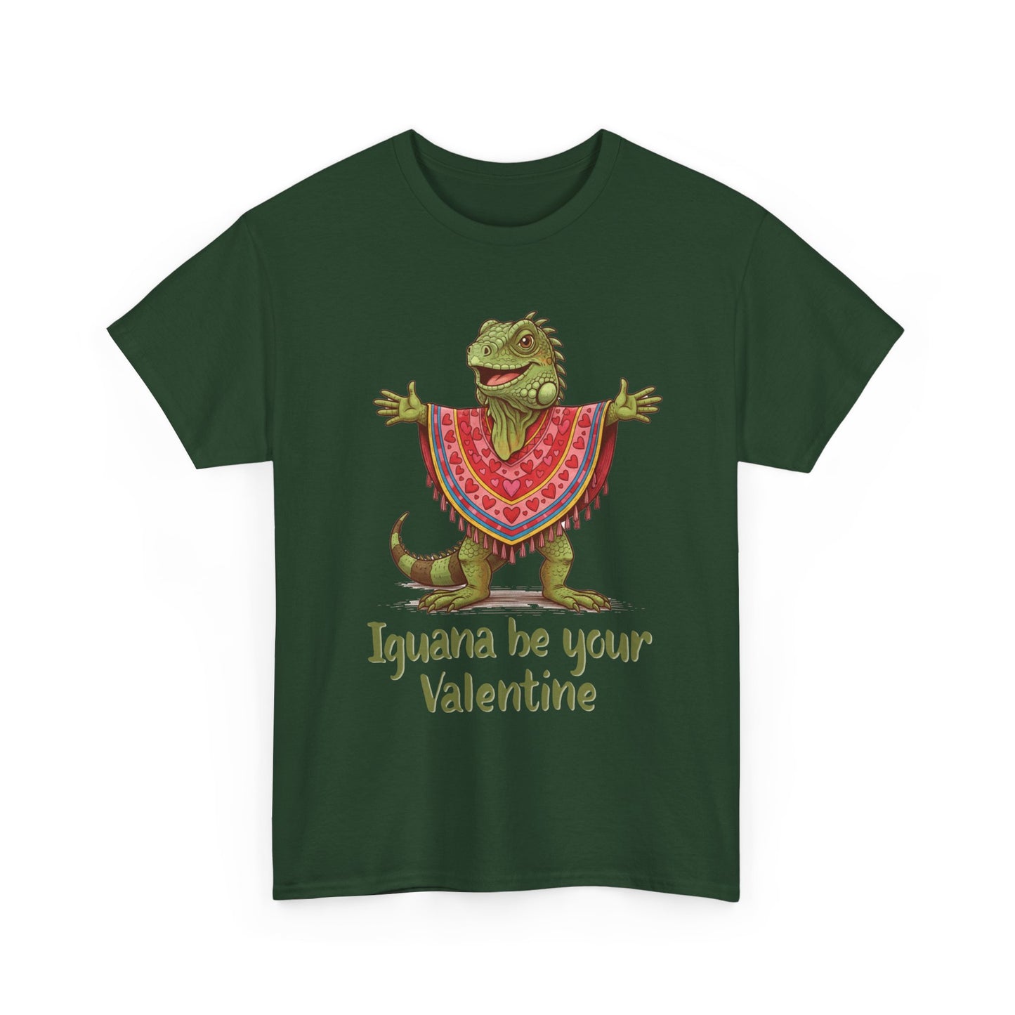 Valentines Day ! "Iguana be your Valentine" Tee | Happy Iguana in Heart Poncho | Valentines Gift