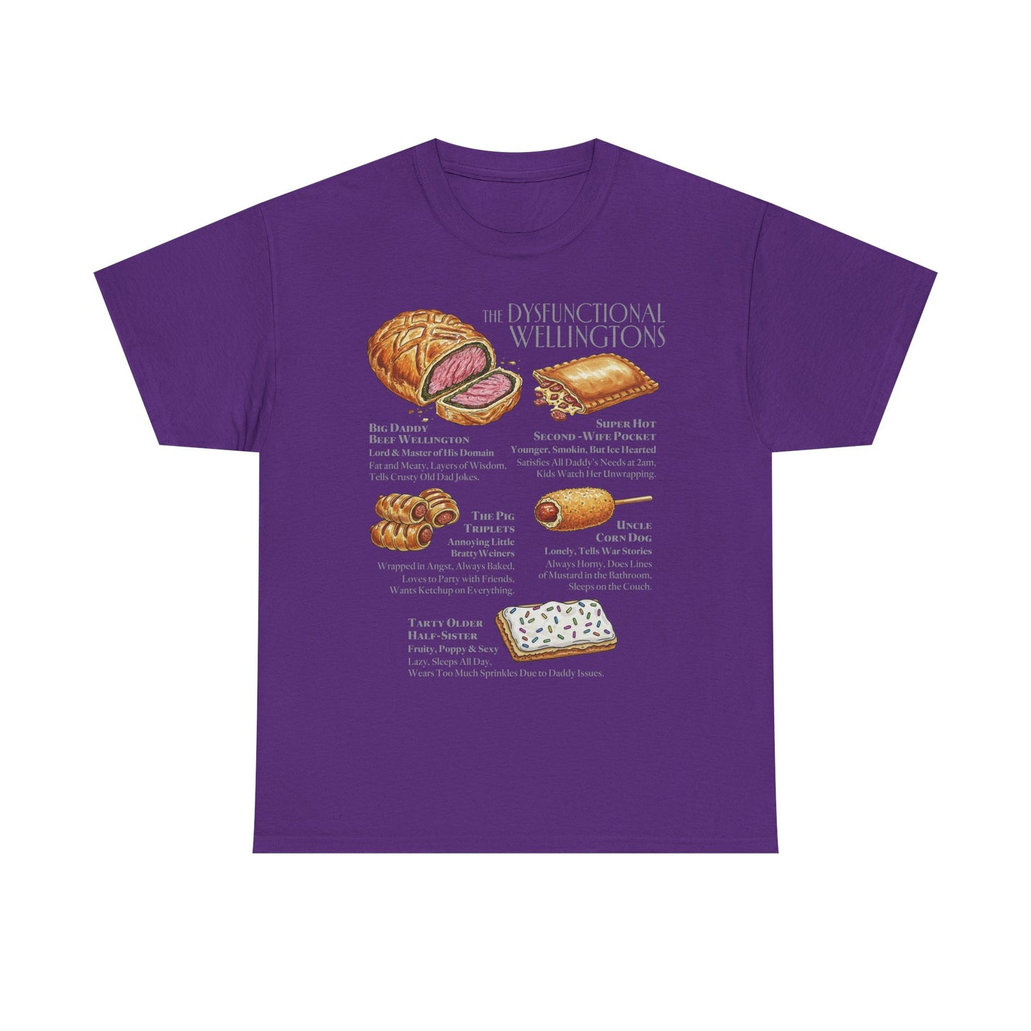 Beef Wellington Family Illustration Tee | Culinary Food T-Shirt