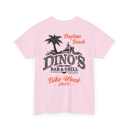 2-Sided T‑Shirt | Bike Week 2026 | Dino's Bar & Grill | Daytona Beach