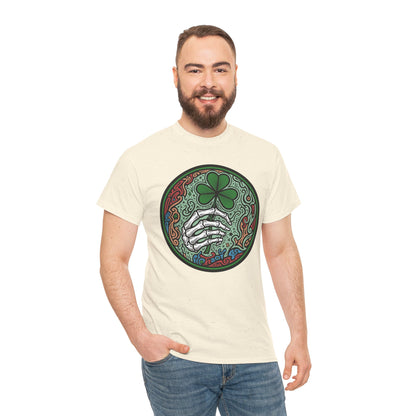 St. Patrick’s Day Skeleton Hand with Shamrock T‑Shirt
