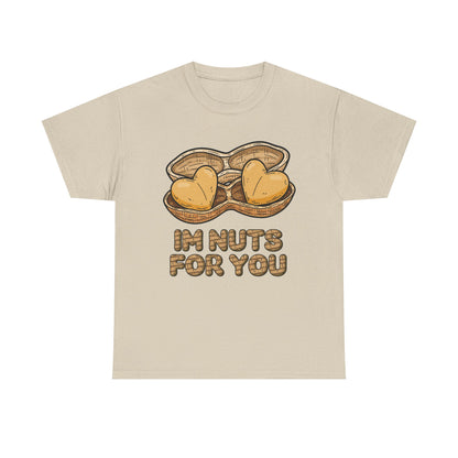 Valentines Day ! "Im Nuts for You" Tee | Heart shaped peanuts | Valentines Gift