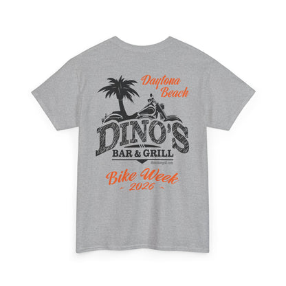 2-Sided T‑Shirt | Bike Week 2026 | Dino's Bar & Grill | Daytona Beach