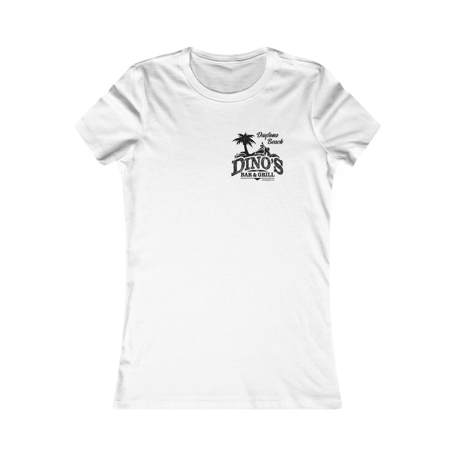 2 Sided Women's Tee | Dino's Bar & Grill | Daytona Beach