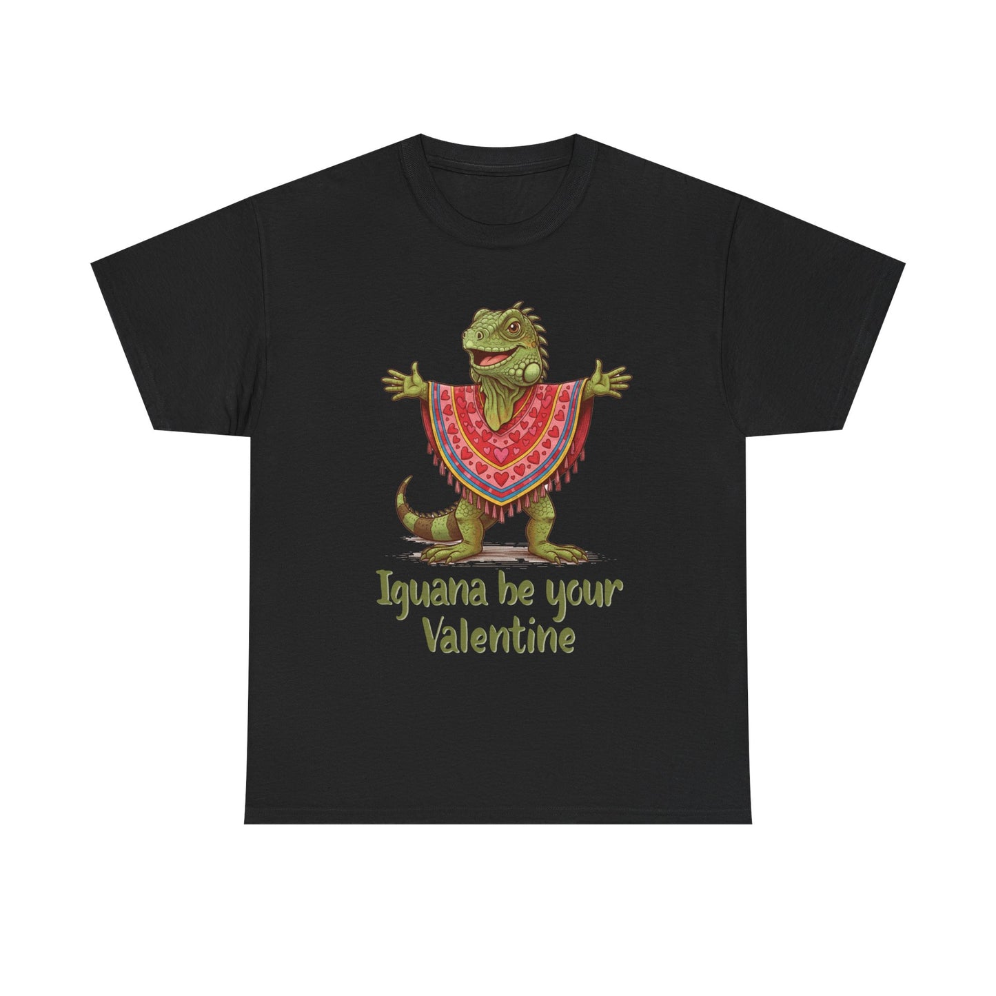 Valentines Day ! "Iguana be your Valentine" Tee | Happy Iguana in Heart Poncho | Valentines Gift