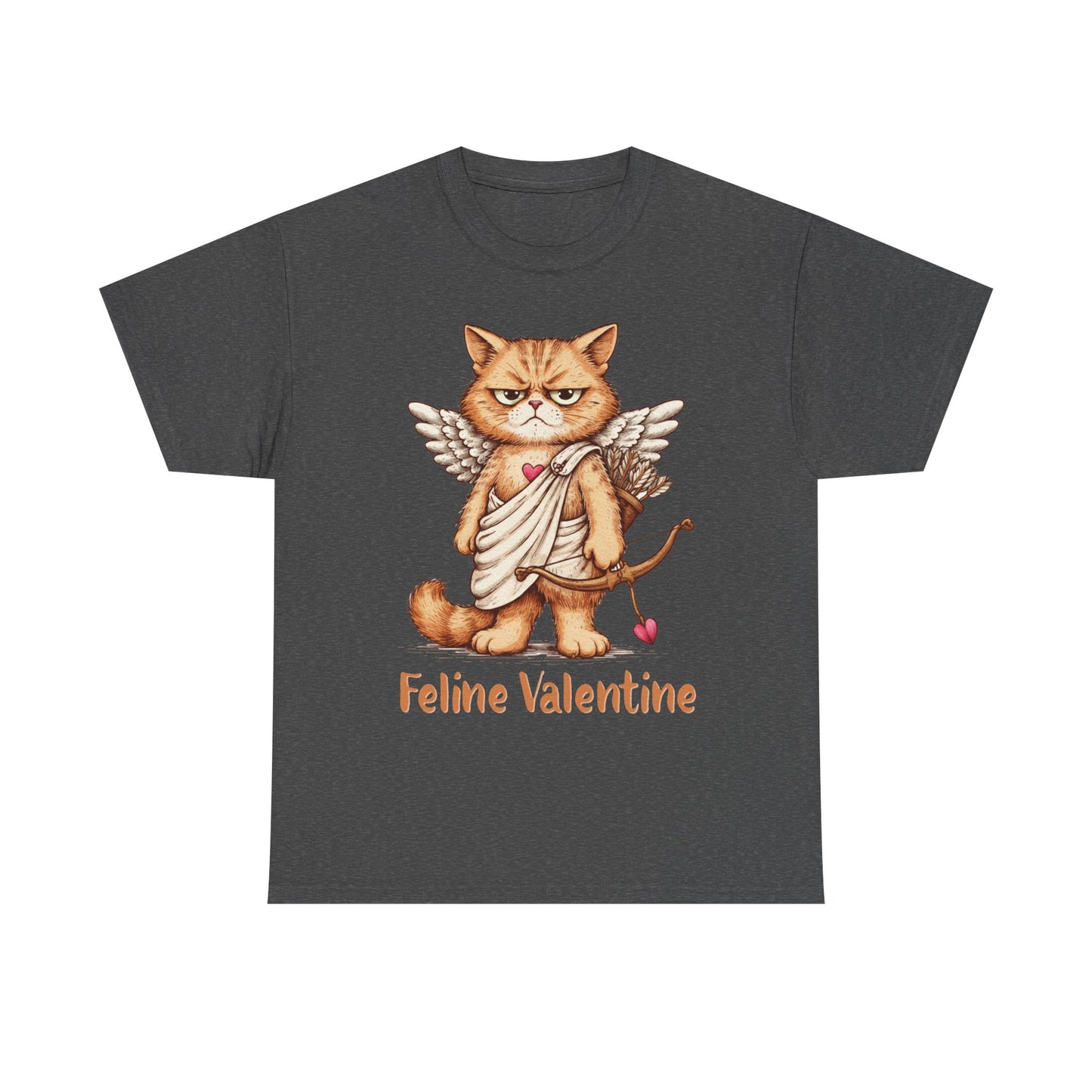 Valentines Day ! Feline Valentine Tee | Grumpy Cat Cupid | Valentines Gift
