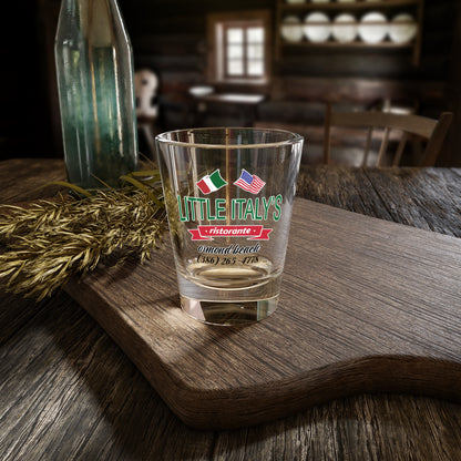 Little Italy's Ristorante 1.5oz Shot Glass | Ormond Beach | Italian American Flag Logo