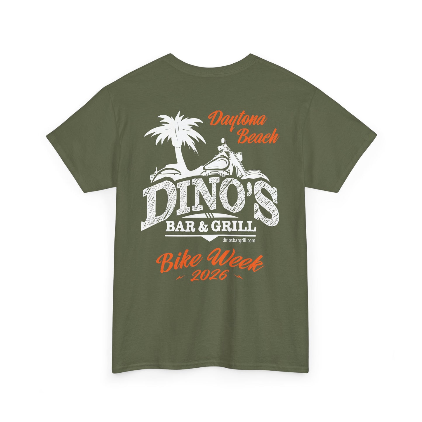 2-Sided T‑Shirt | Bike Week 2026 | Dino's Bar & Grill | Daytona Beach
