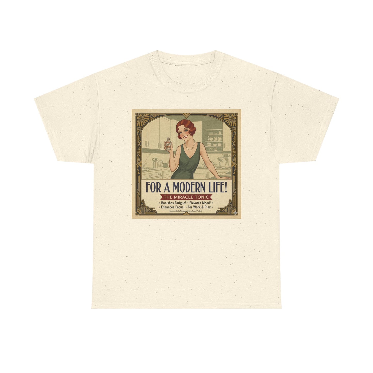 For a Modern Life! Cocaine Vintage ad graphic Tee | Retro 1920s illustration