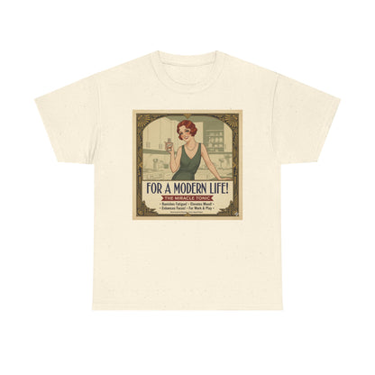 For a Modern Life! Cocaine Vintage ad graphic Tee | Retro 1920s illustration