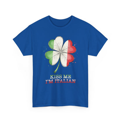St. Patrick’s Day Kiss Me I'm Italian Shamrock T‑Shirt