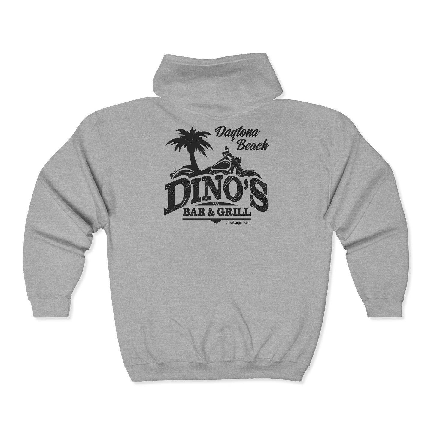 2 Sided Zip-Hoodie | Dino's Bar & Grill | Daytona Beach