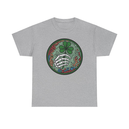 St. Patrick’s Day Skeleton Hand with Shamrock T‑Shirt