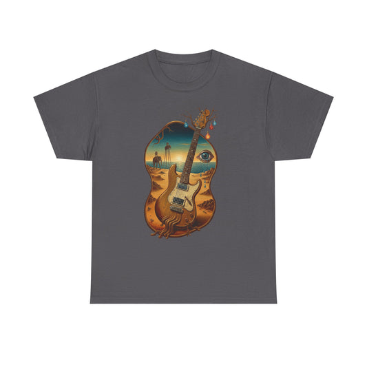 Surreal Desert Guitar Tee | Acoustic Guitar, Desert Landscape