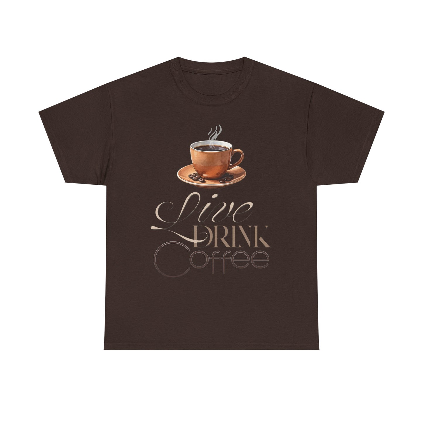 Live Drink Coffee Cup illustration Tee