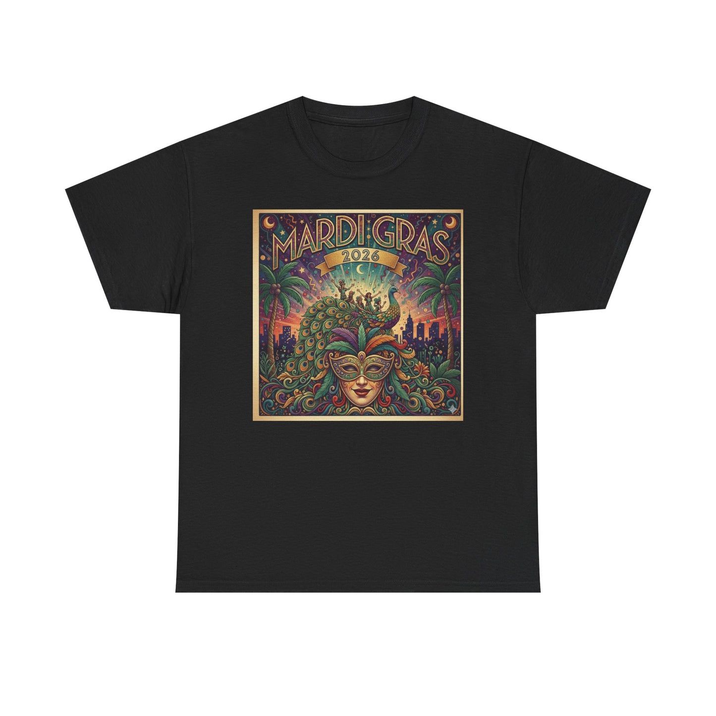 Mardi Gras 2026 | Mask Festival Tee | Fat Tuesday